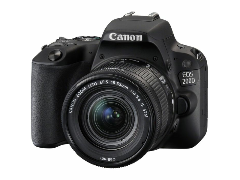 CANON EOS 200D CP + 18-55 S CP Digitális fényképezőgép, Fekete