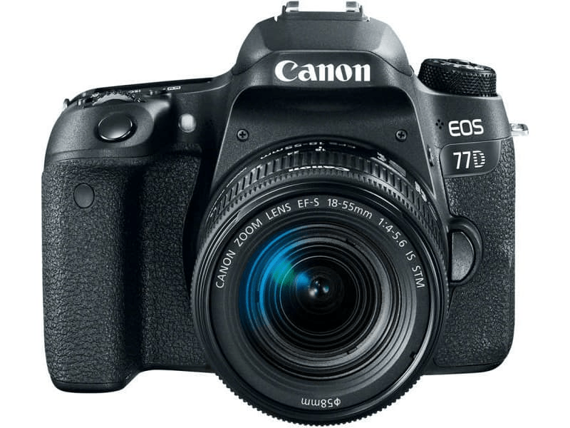 CANON EOS 77D + 18-55/4.0-5.6 IS STM Digitális fényképezőgép, Fekete
