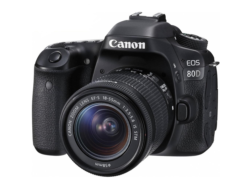 CANON EOS 80D + 18-55 IS STM Digitális fényképezőgép, Fekete