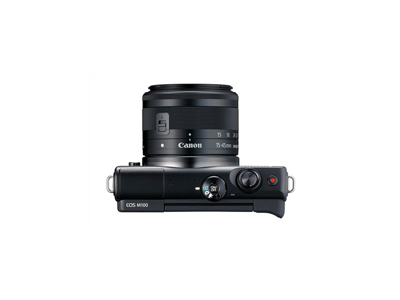 CANON EOS M100 + EF-M 15-45 mm IS STM Digitális fényképezőgép, Fekete