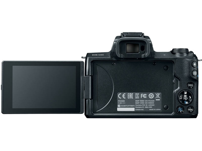 CANON EOS M50 + EF-M 15-45 mm IS STM Digitális fényképezőgép, Fekete
