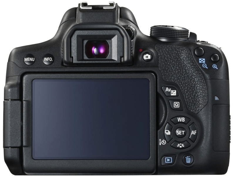 CANON EOS 750D + EF-S 18-55 mm DC III Digitális fényképezőgép, Fekete