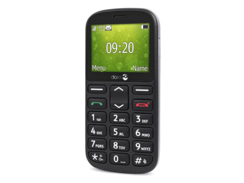 DORO 1360 Dual SIM Kártyafüggetlen Mobiltelefon, Fekete