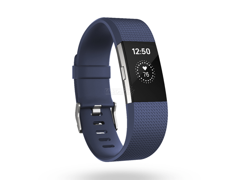 Fitbit Charge 2 aktivitásmérő okoskarkötő, Kék / Ezüst