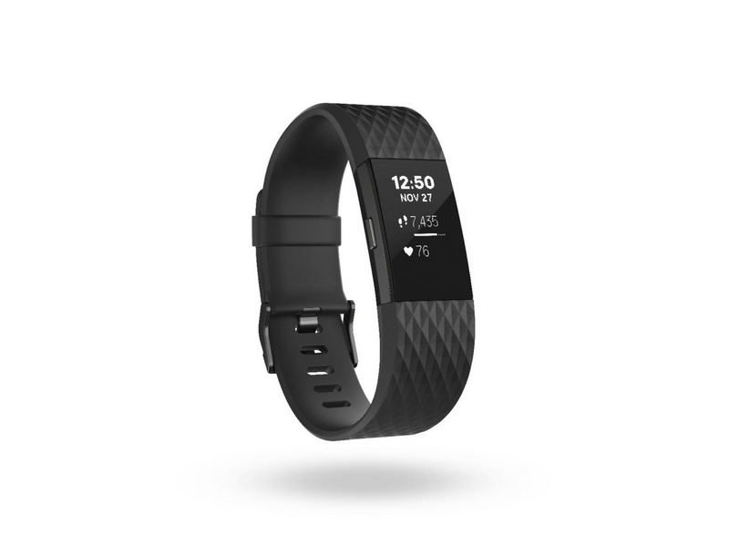 Fitbit Charge 2 aktivitásmérő okoskarkötő, Fekete metál