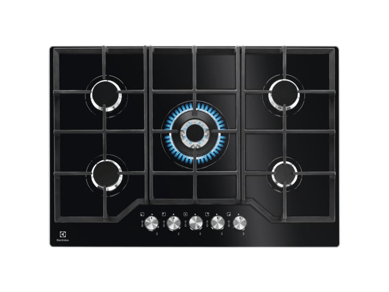 Electrolux KGG7536K Beépíthető gáz főzőlap, 75 cm, WOK égőfej