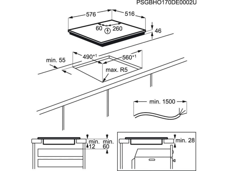 AEG IKB64431XB Beépíthető indukciós főzőlap