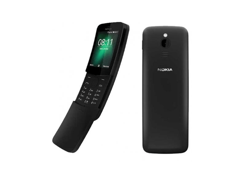 Nokia 8110 4G Dual SIM 4 GB Kártyafüggetlen Mobiltelefon, Fekete