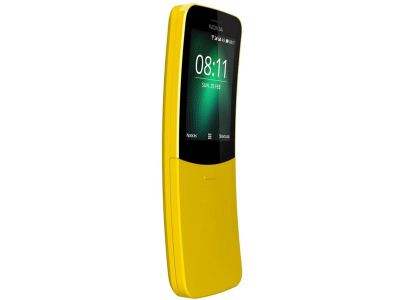 Nokia 8110 4G Dual SIM 4 GB Kártyafüggetlen Mobiltelefon, Sárga