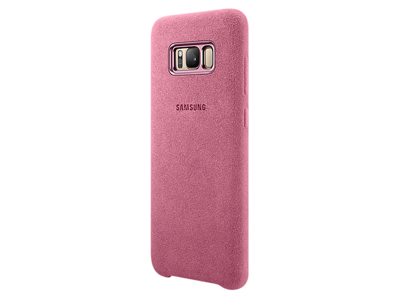 Samsung EF-XG955APEGWW Galaxy S8+ Alcantara bőrtok, Rózsaszín