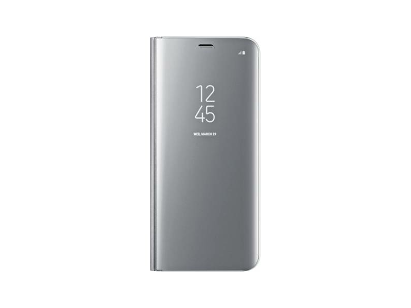 Samsung Galaxy S8+ EF-ZG955CSEGWW Átlátszó fliptok, Ezüst