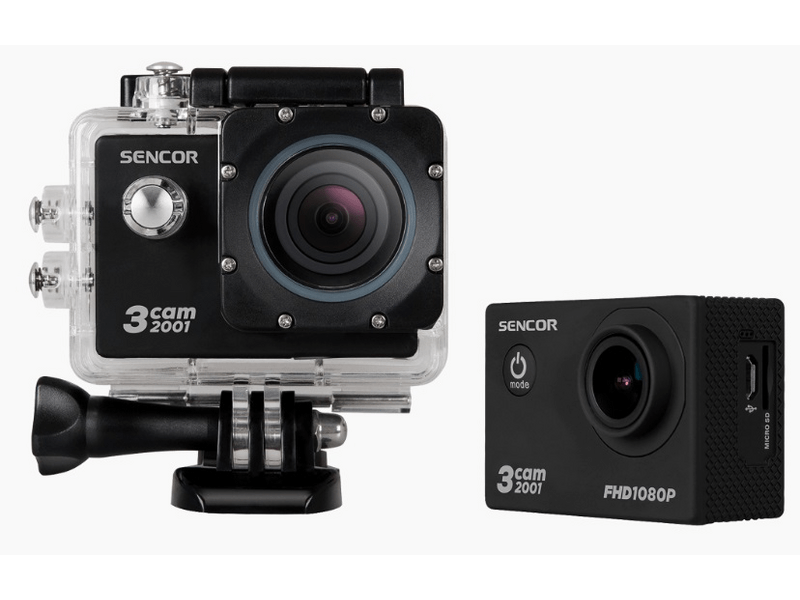 Sencor 3CAM 2001 Vízálló Akciókamera, Fekete