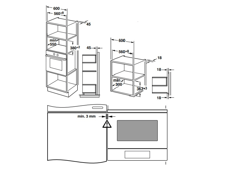 Bosch BFR634GS1 Beépíthető mikrohullámú sütő, inox