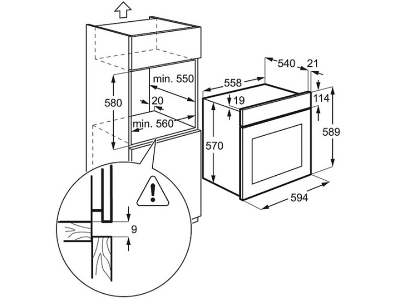 Zanussi ZOC25601XU Beépíthető sütő, katalitikus tisztítás