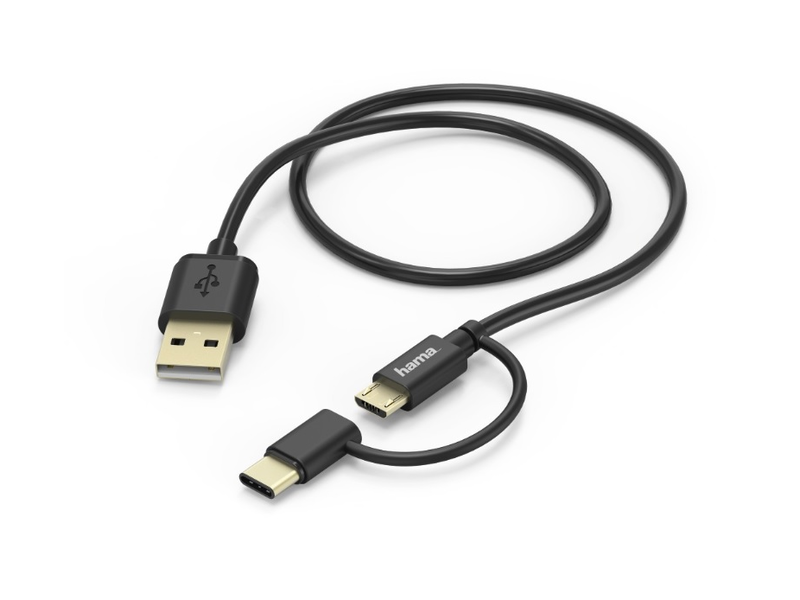HAMA 178327 2 in 1 USB - MicroUSB/USB-C Adatkábel