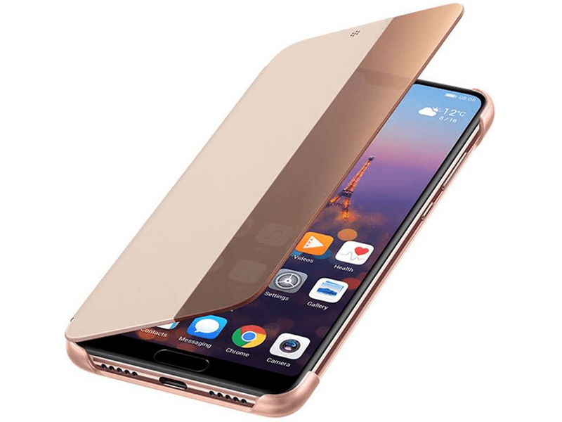 Huawei P20 Flip Cover védőtok, Rózsaszín