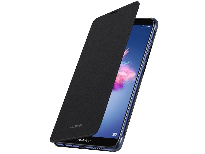 Huawei P Smart Flip Cover Védőtok, Fekete