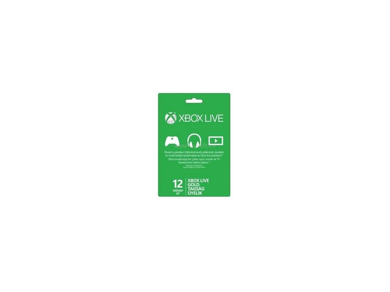 XBOX Live 12 hónapos Gold Card előfizetés (MIC S4T-00019D)