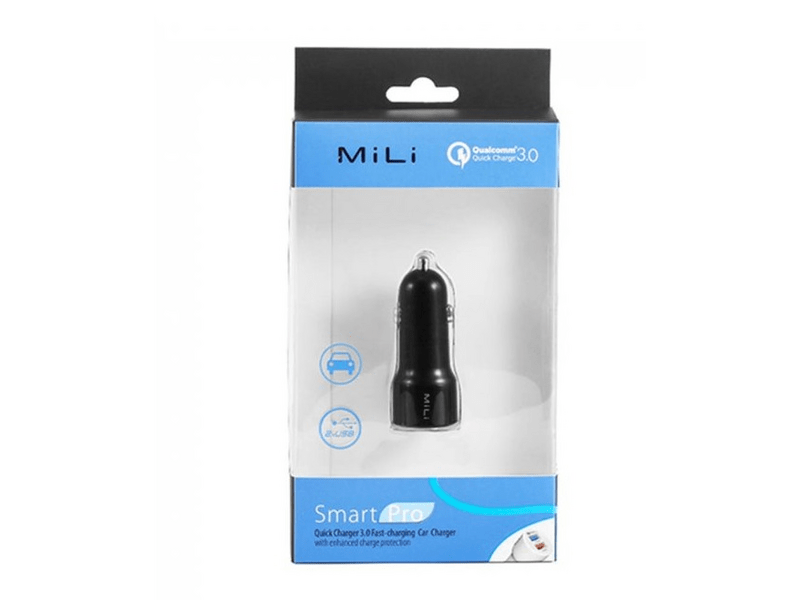 MiLi Smart Pro Qualcomm QC 3.0-as dual USB-s autós szivargyújtó gyorstöltő