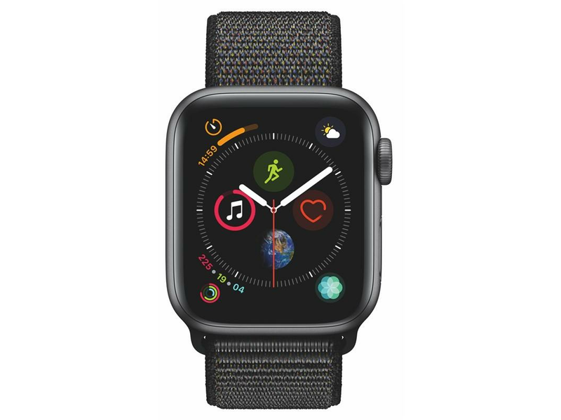 Apple Watch 4 MU672HC/A 40mm okosóra, Asztoszürke óra fekete pánttal