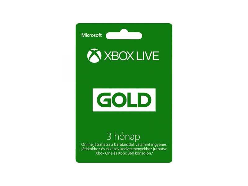 Microsoft S2T-00009D Xbox Live Gold Card 3 hónapos előfizetés