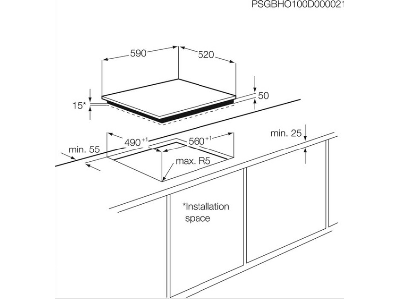 Zanussi ZEV6240FBA Beépíthető kerámia főzőlap, 60 cm