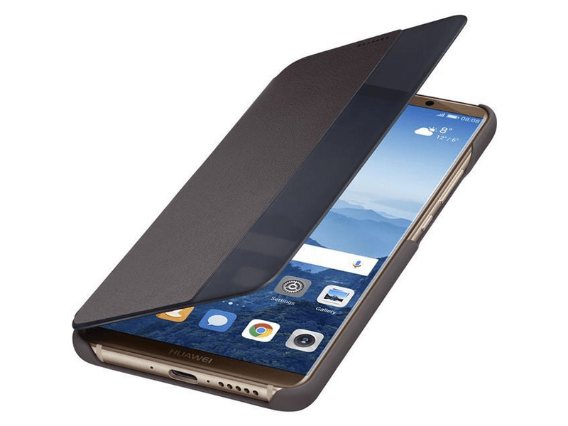 Huawei Mate 10 Pro Flip View Cover Telefon tok barna