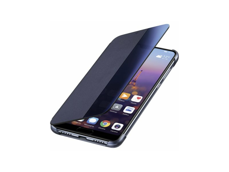 Huawei P20 Pro Flip View Cover Telefon tok kék