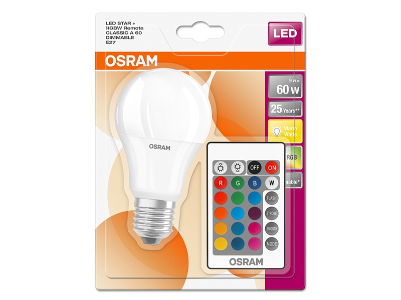 Osram Star+ RGBW 9W E27 LED izzó