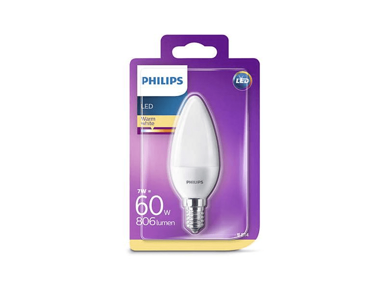 PHILIPS E14 7W 2700KC LED izzó