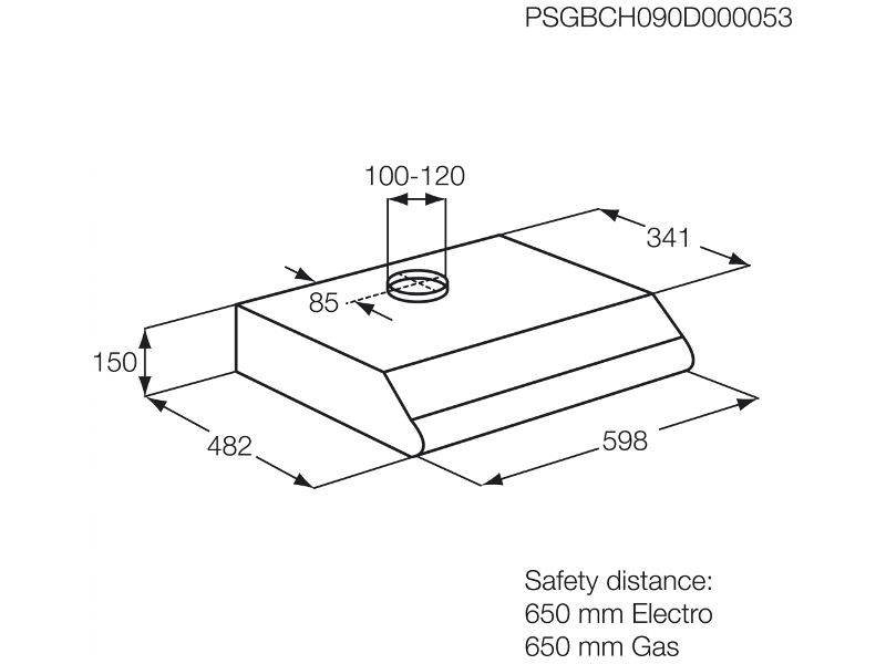 ZANUSSI ZHT531X hagyományos páraelszívó