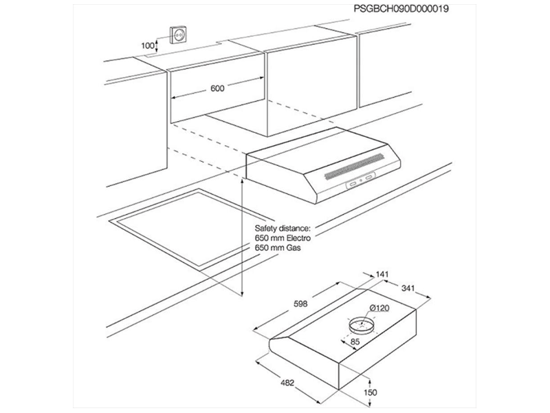 ZANUSSI ZHT631X hagyományos páraelszívó