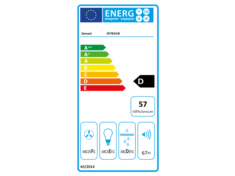 ZANUSSI ZHT631X hagyományos páraelszívó