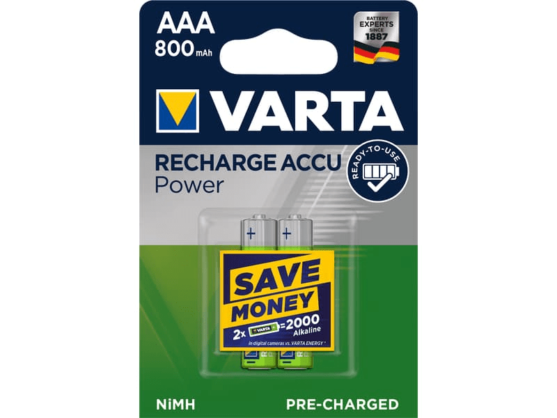 VARTA POWER akkumulátor mikro/ AAA 800 mAh BL2