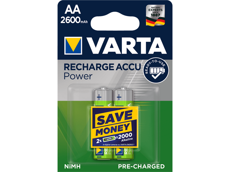VARTA POWER akkumulátor ceruza/AA 2600 mAh BL2