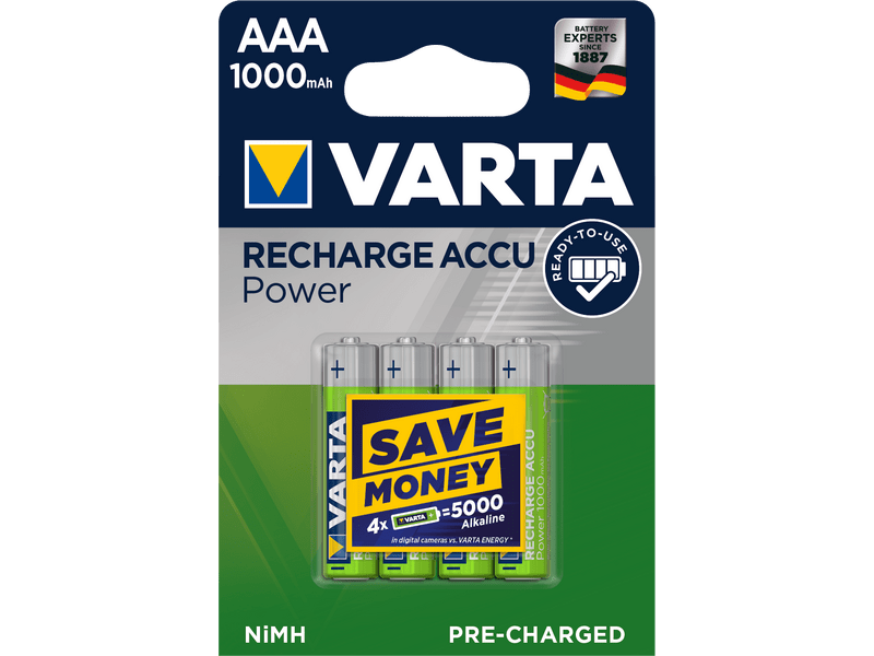 VARTA POWER akkumulátor mikro/ AAA 1000 mAh BL4