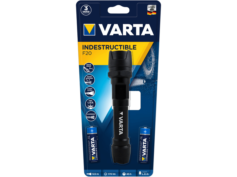 Varta Indestructible 1 Watt LED Light 2AA elemlámpa (18701101421)