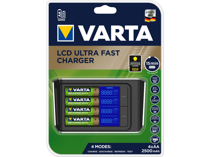 VARTA LCD Ultragyors töltő +4AA 2400mAh