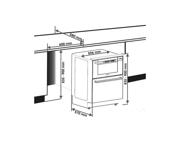 CANDY DUO 609 X Beépíthető sütő és mosogatógép egyben