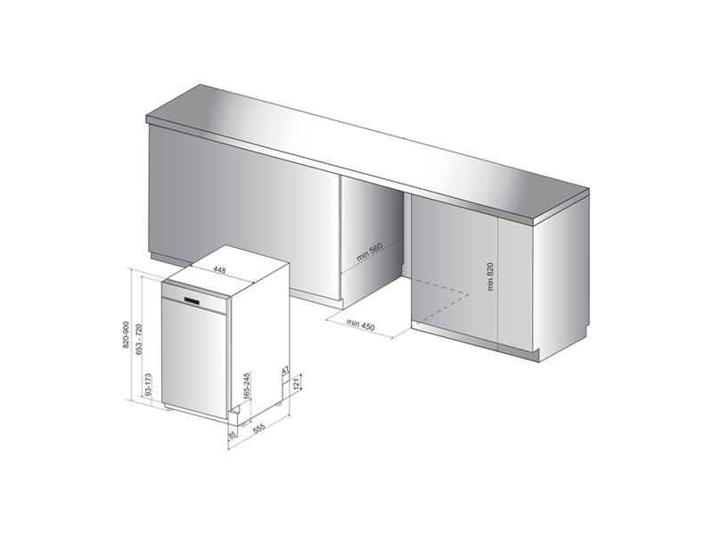 WHIRLPOOL WSBC3M17X Beépíthető mosogatógép