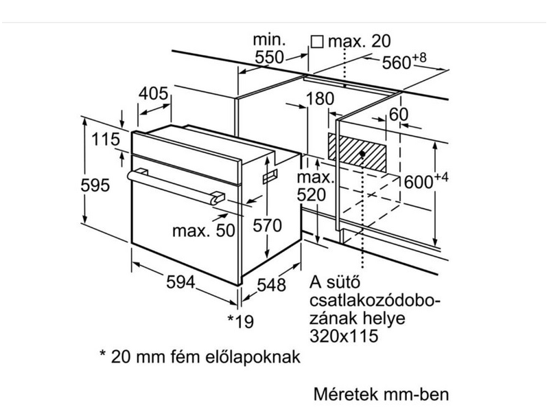 BOSCH HBF153ES0 Beépíthető sütő