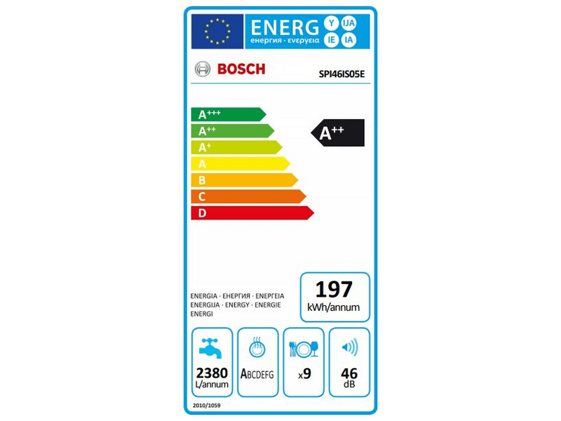 BOSCH SPI46IS05E Beépíthető elölvezérelt mosogatógép