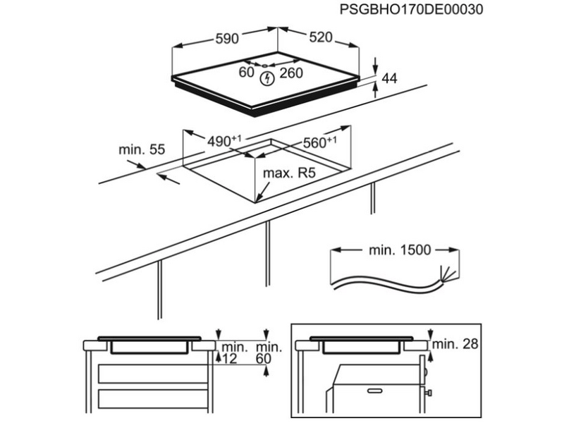 Electrolux EIS62443 Beépíthető indukciós főzőlap