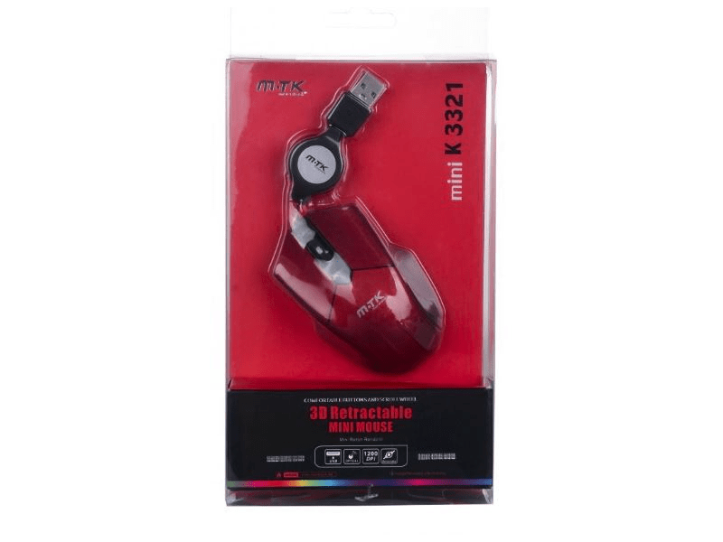 Moveteck K3321 egér piros