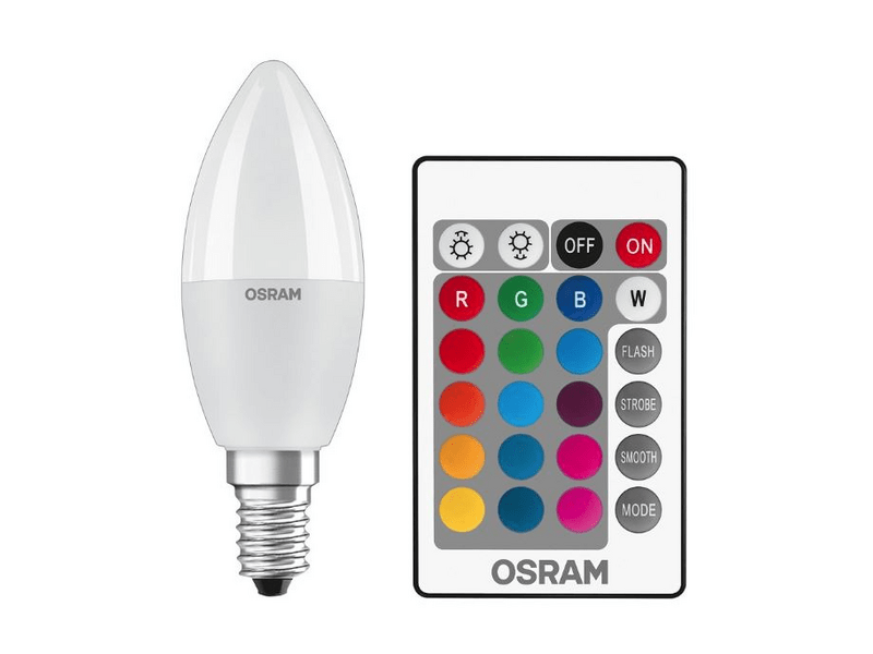 Osram LED STAR+ RGBW E14 5,5 W Izzó + távirányító