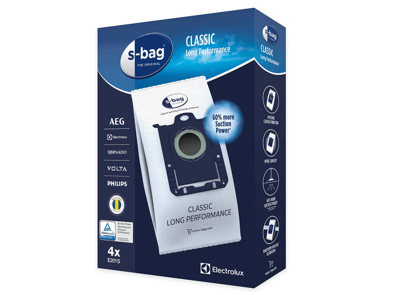 Electrolux E201S s-bag® Hosszú élettartamú porzsák, 4 db