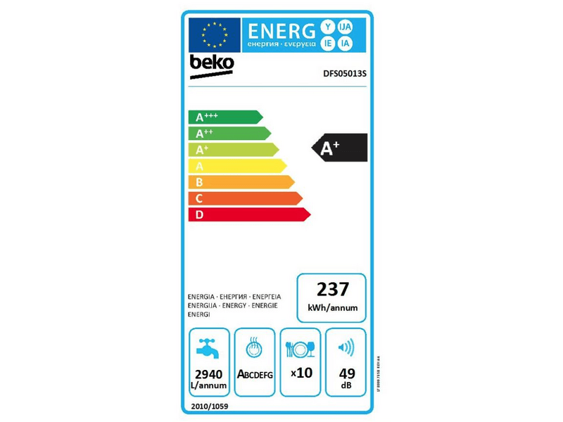 BEKO DFS05013S Mosogatógép