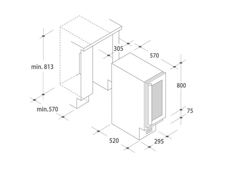 CANDY CCVB 30 Beépíthető borhűtő