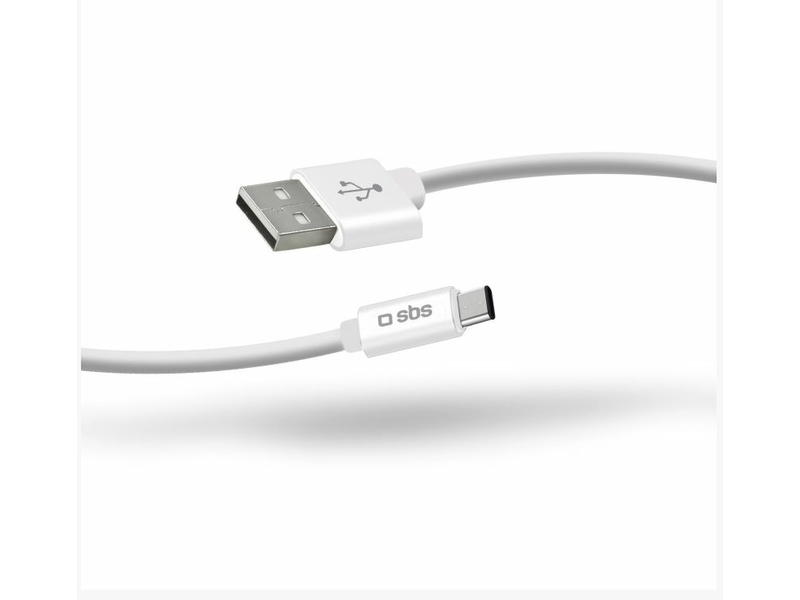 SBS USB A - USB C típus kábel, Fehér
