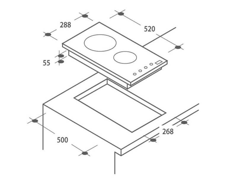CANDY CDH 30 Beépíthető kerámia főzőlap